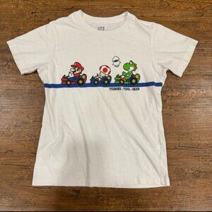 Uniqlo Nintendo Mario Bro. Mario Kart Graphic T Shirt Kid's Boy's Girl's L 9-10